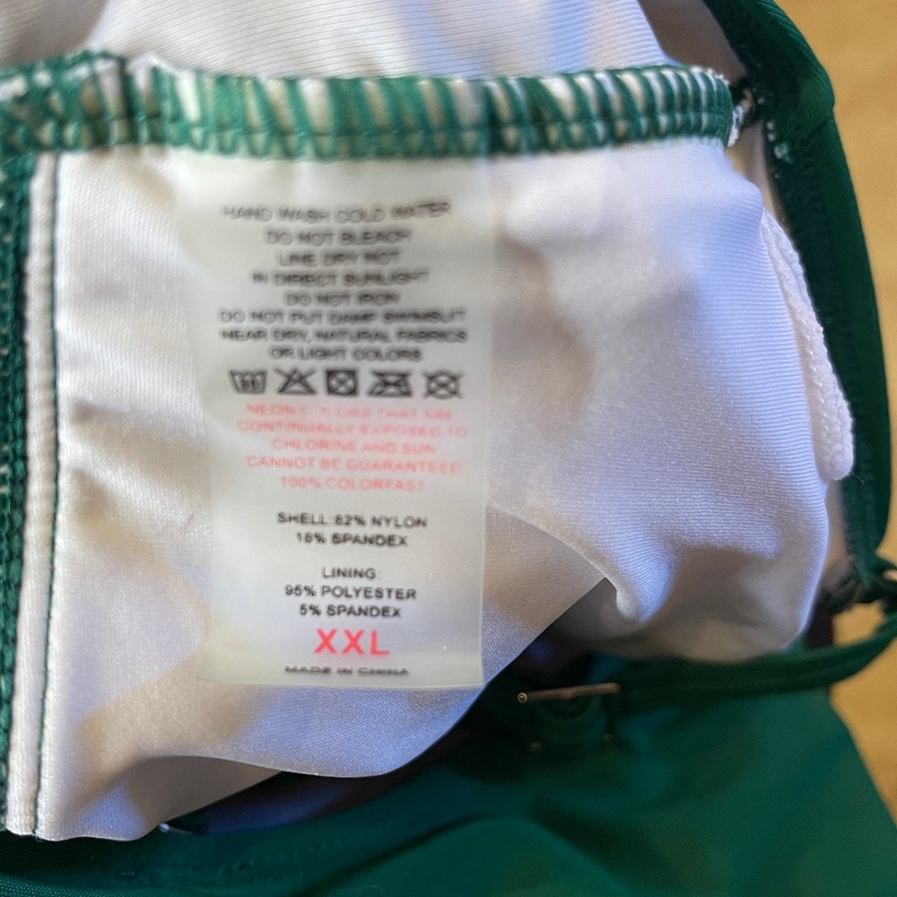 Women's One Piece Swimsuit xxl Emerald Green - Picture 3 of 11